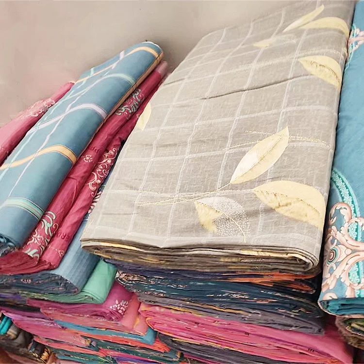 Keqiao Wholesale Cotton Polyester Bed Sheet Stocks Fabric Woven Printed Material Sheeting