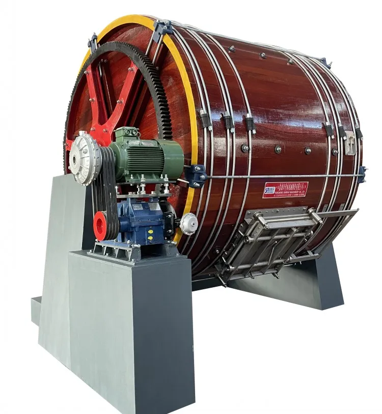 small leather machine wooden drum for sale