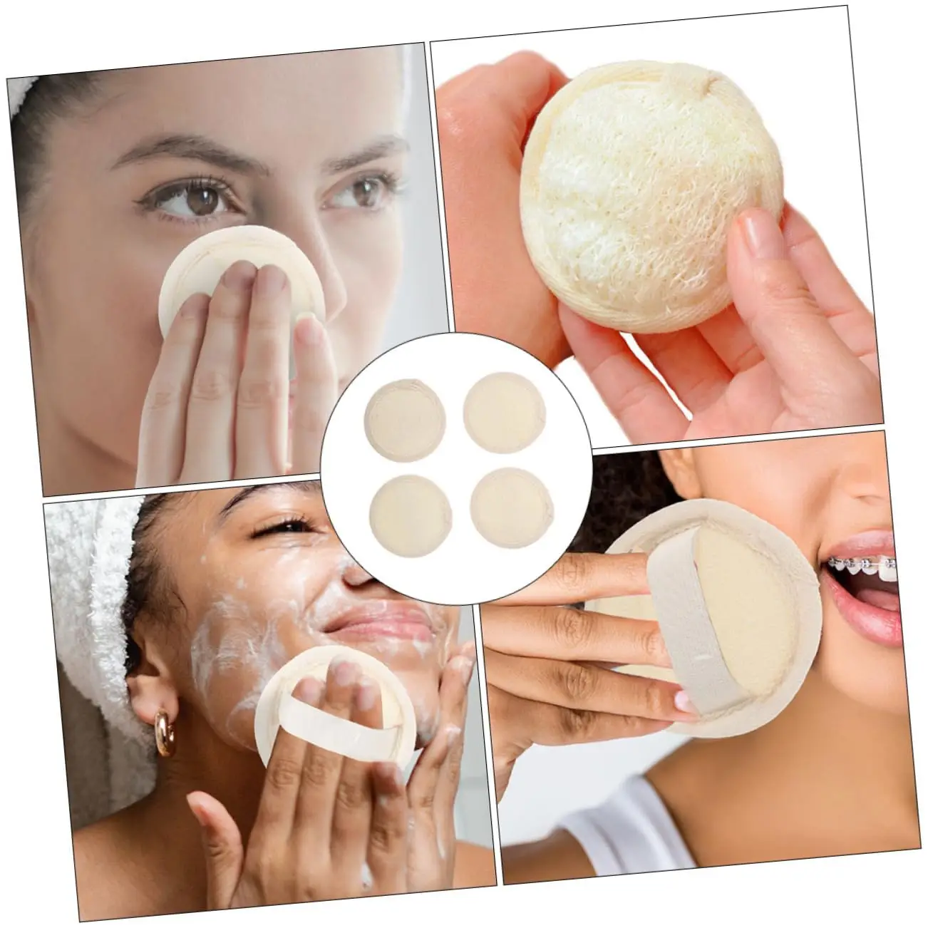 Natural  plastic free Durable Naturals Large Bath and Shower Exfoliating Loofah Sponge