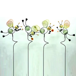 Bees Garden Stake Metal Garden Decorations Metal Yard Animals