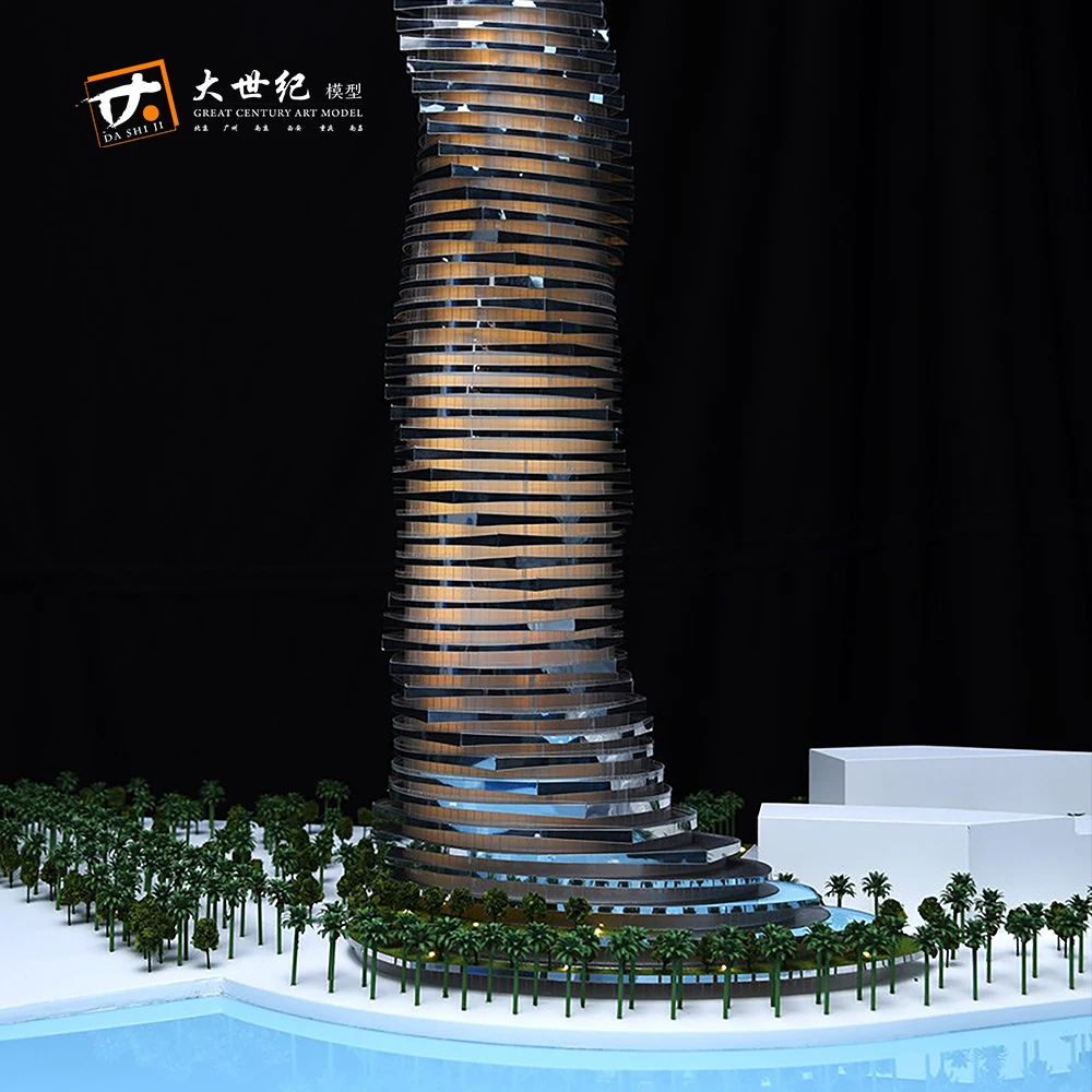 
UAE tower and building property 3d model plastic model 