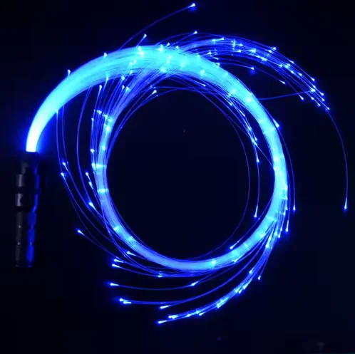 360 Swivel Super Bright LED Light Dance Whip - Rechargeable Fiber Optic Dancing Whip LED - Flexible 6 Feets LED Fibre Optic Whip