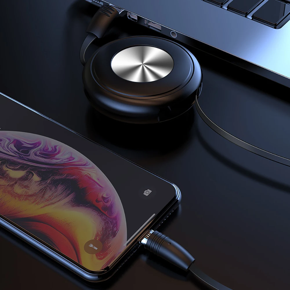  Инновационный Магнитный тянущийся кабель для передачи данных Android Micro USB 3 в 1 5A зарядный светодиодный индикатор LineA272