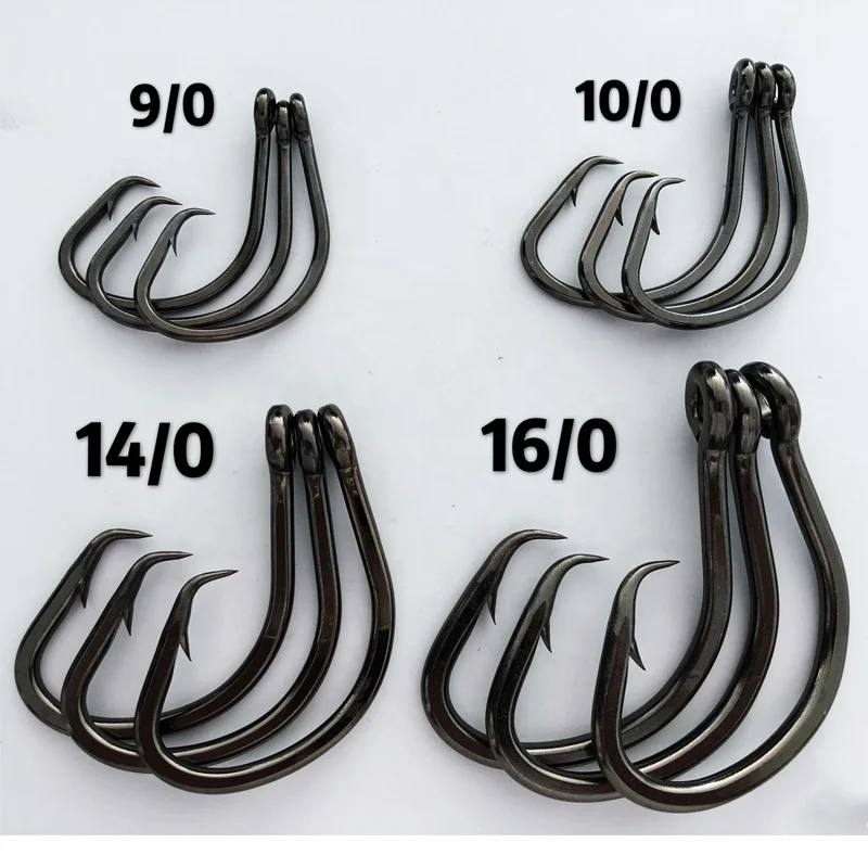 Tuna Hook Top Selling 1/0 -16/0 High Carbon Jig Fishing Hooks With Barbed Tunahook For Ami Pesca Mare Inox Anzuelo Por Mayor