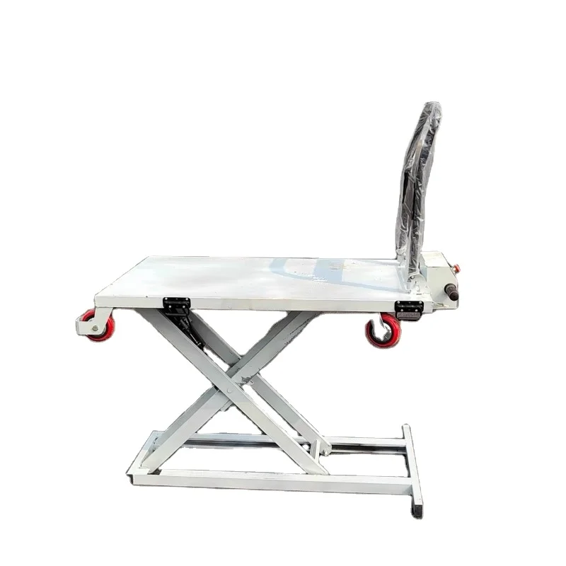 JX Forklift Portable Manual Hydraulic Lifting Platform Small Scissor Lift Table Hydraulic Control Furniture and home appliance c