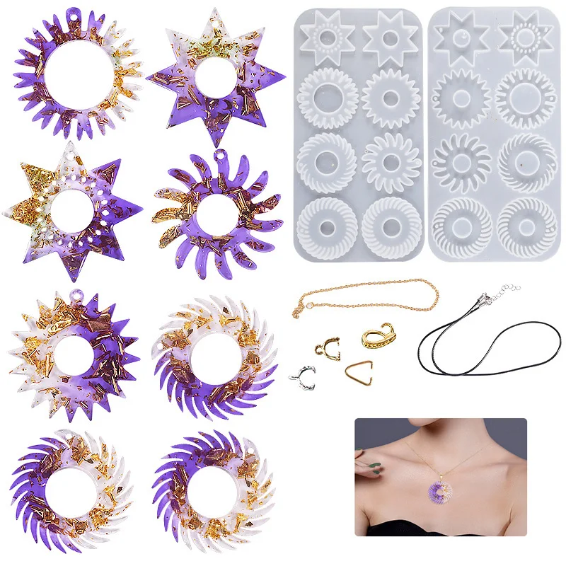 Wholesale DIY Crystal Jewelry Pendant Necklace Epoxy Resin Silicone Mould