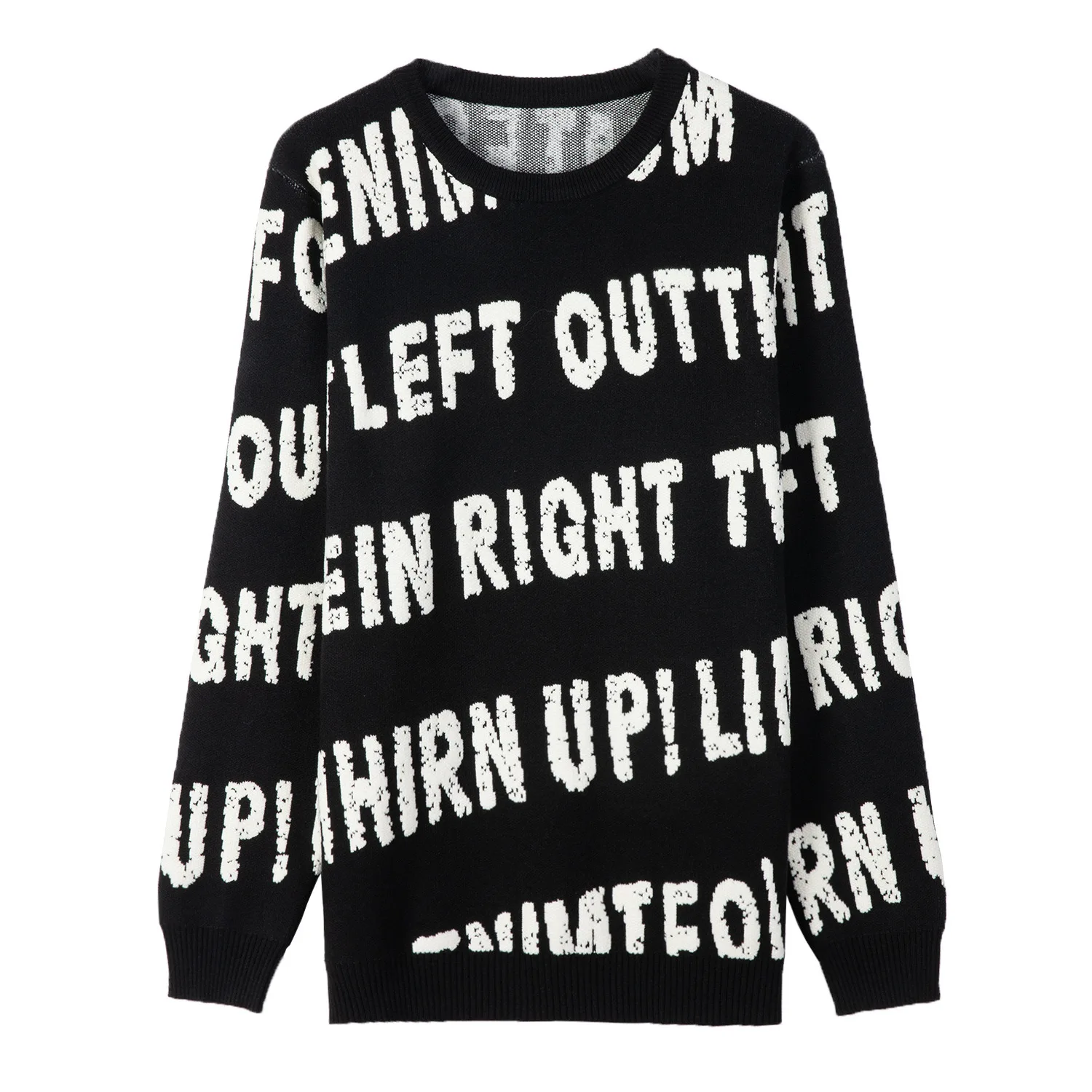 Пуловер с логотипом поо, жаккардовый вязаный свитер с индивидуальным дизайном