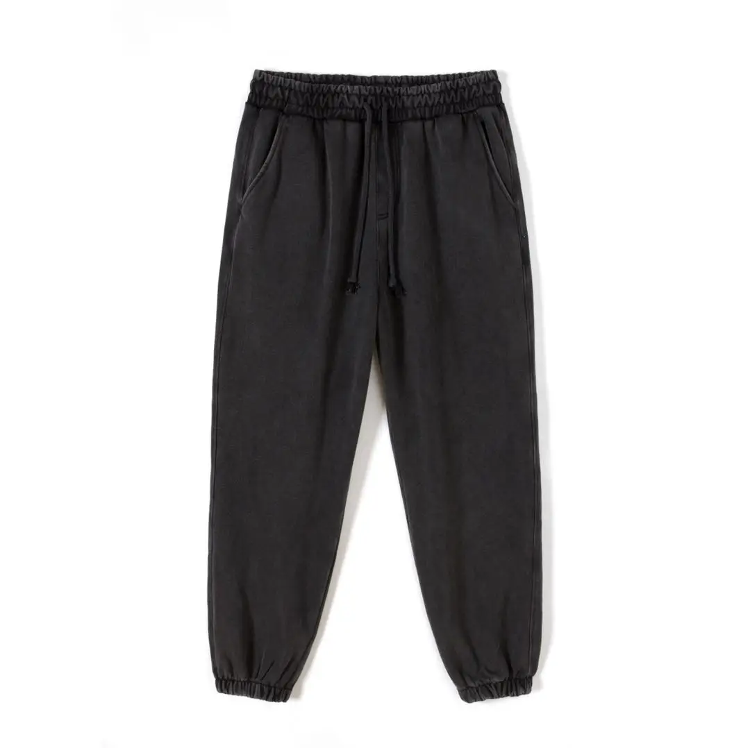 2022 New style mens casual cotton washed streetwear sweatpants acid wash hip hop vintage jogger pants wholesale