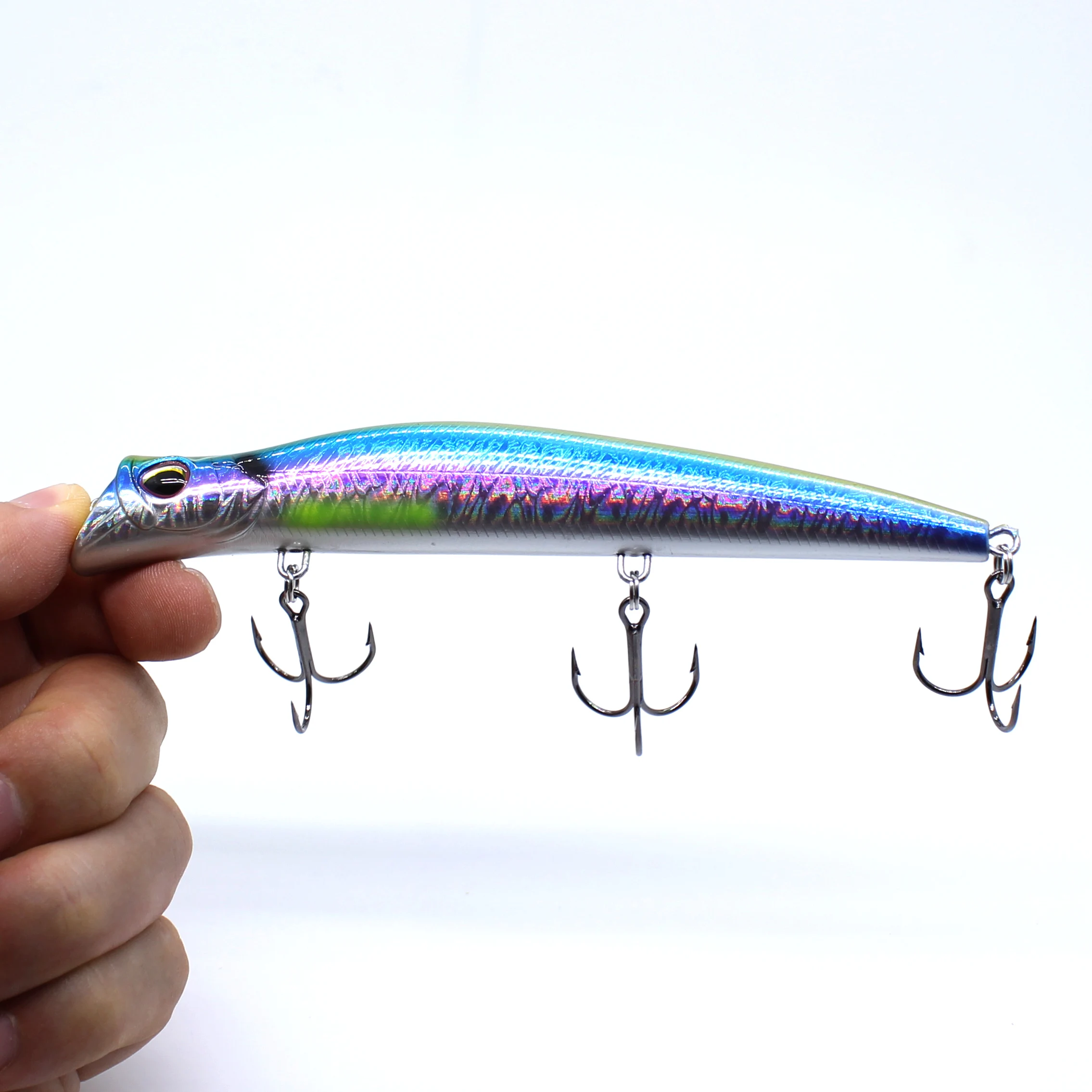 AOCLU Shallow Diver 130mm 17.5g Rattle Hard Bait 1PC Wire Through For Saltwater Sea Bass Lure Lipless Minnow