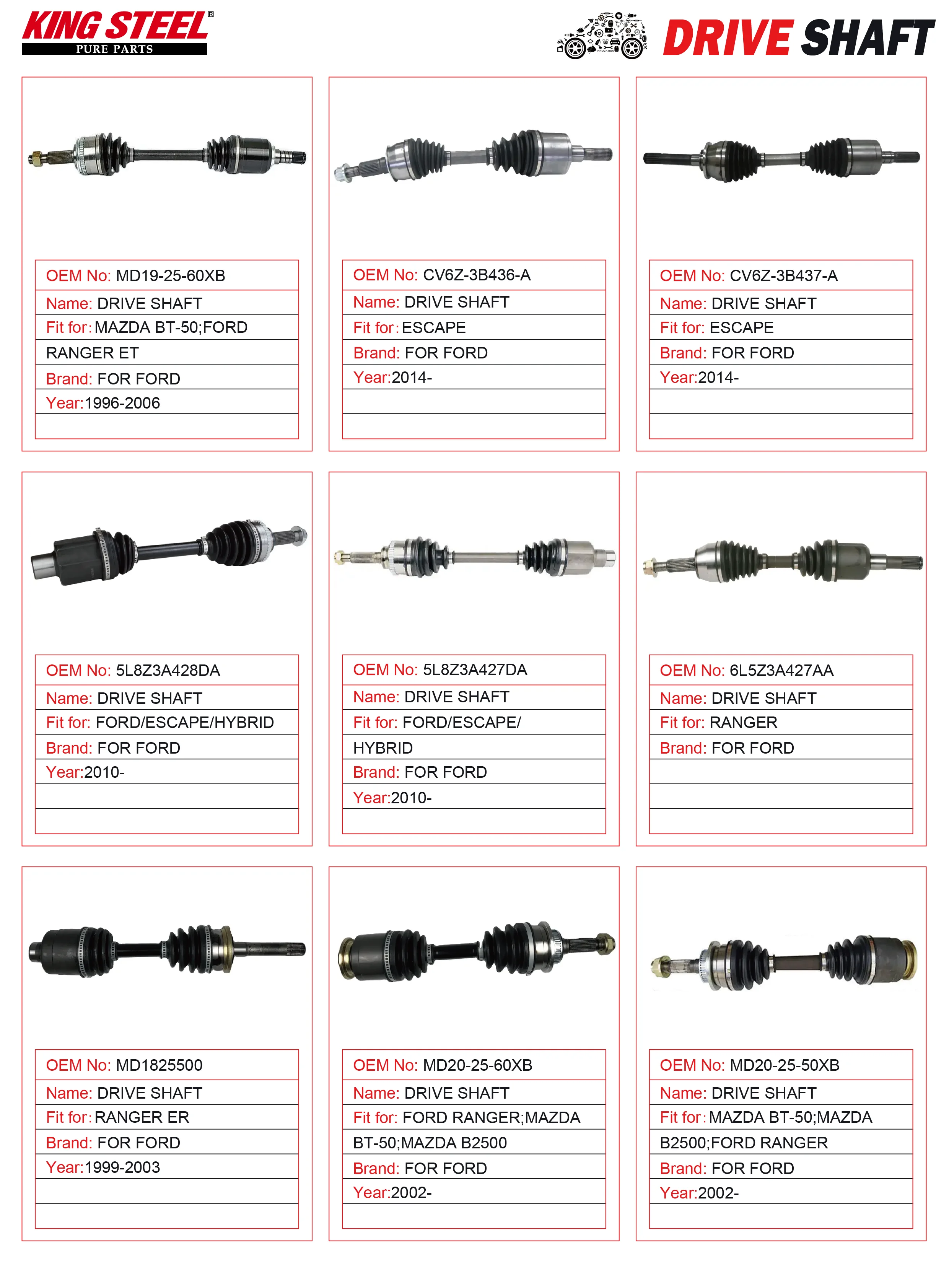 Cheap Price Auto Transmission System Front Axle Drive Shaft Assembly for TOYOTA RAV4 ACA37 2.0 ATM 43420-0R060