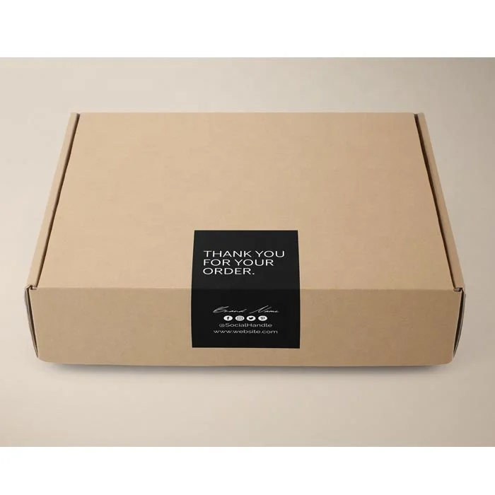 custom roll packaging private shipping box labels waterproof seal matte finish vinyl stickers for small business mailer box
