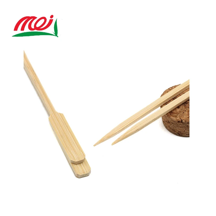 
Chinese eco-friendly hand made bbq racket shape bamboo skewer 
