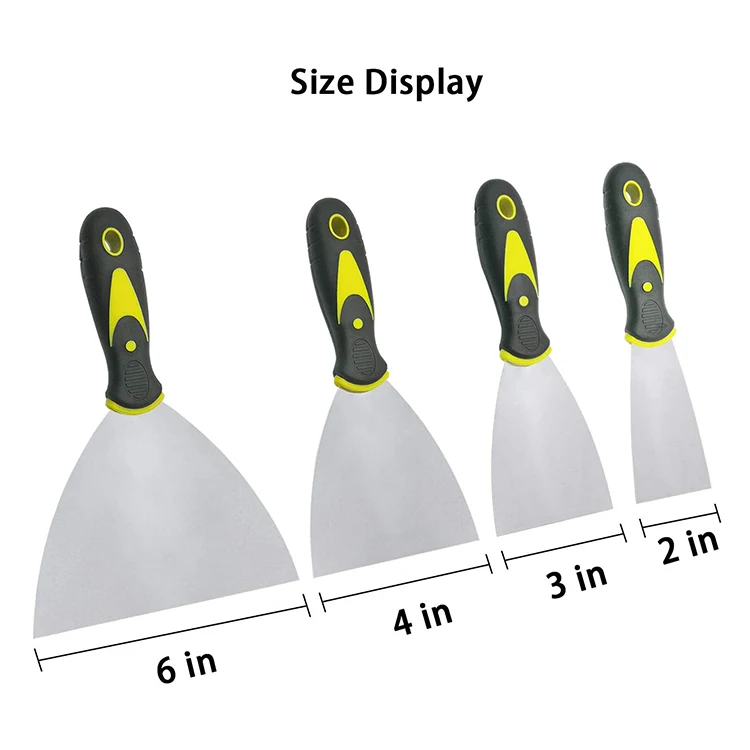 Width High Quality Stainless Steel Scraper blades 1inch Putty Knife with plastic