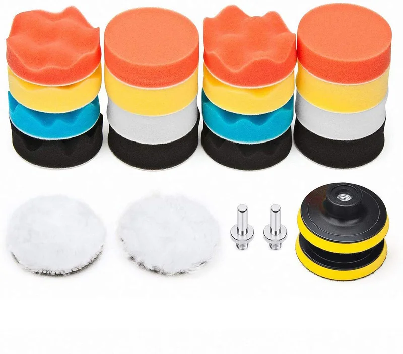 wholesale Compound Drill Buffing Sponge Pads Polishing and Adapters For Car
