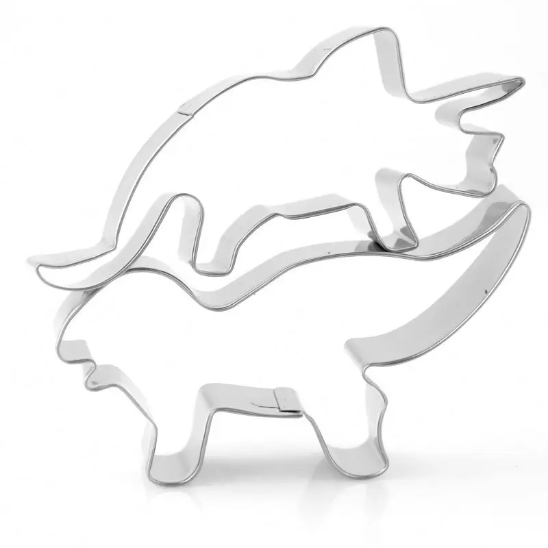 Factory custom baking diy 5pcs/set kids dinosaur biscuit cookie cutter mold set 3d dessert fondant cake decorating mould