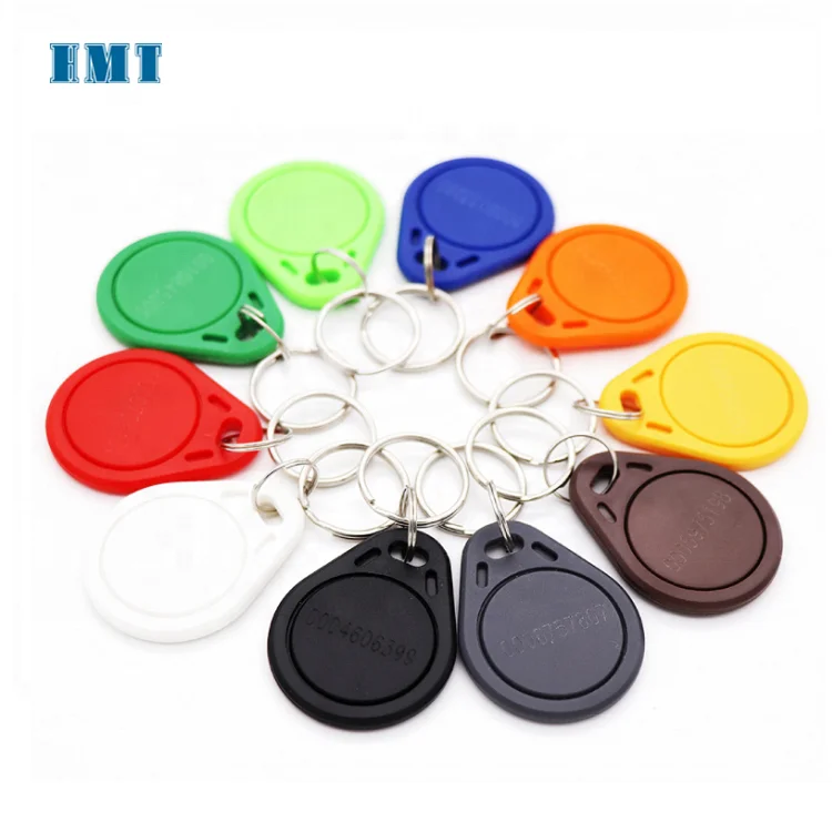 waterproof ABS 13.56mhz rewritable UID CUID rfid keyfob rfid tag customized printing logo UID rewritable rfid key tag