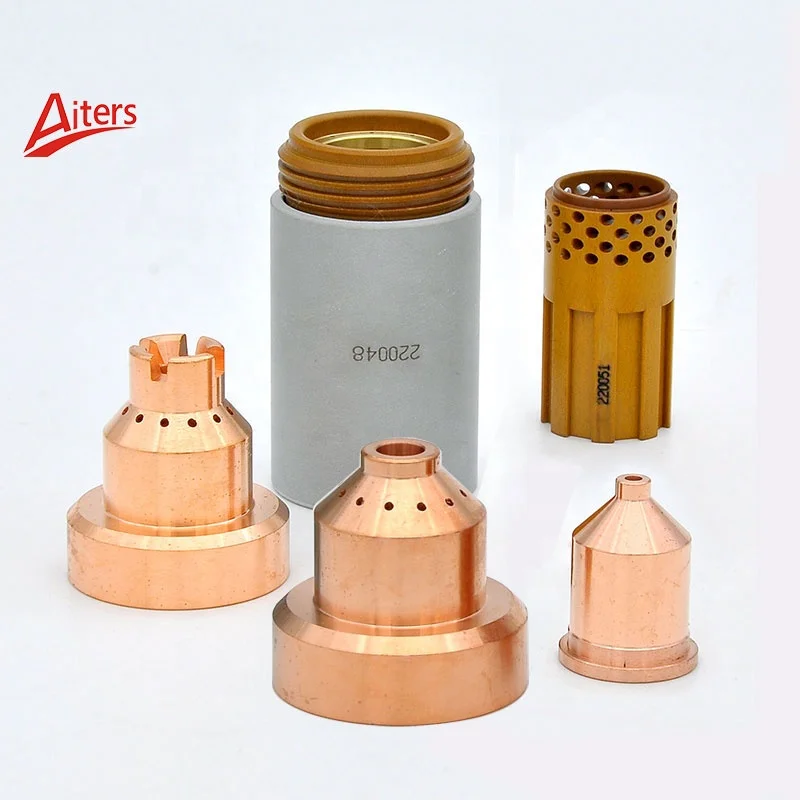 Plasma Cutting Torch Consumables 220051 Swirl Ring Nozzle and Electrode Use for Powermax1650 220206 Retaining Cap 220048