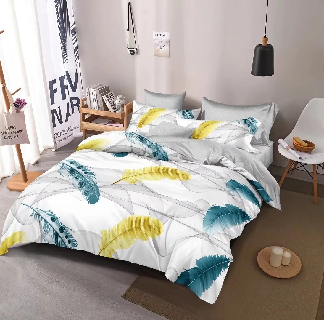 4 Pieces High Quality Eco Friendly Soft All Season Microfiber Hotel bedding Luxury customize Size Bed Sheets Set