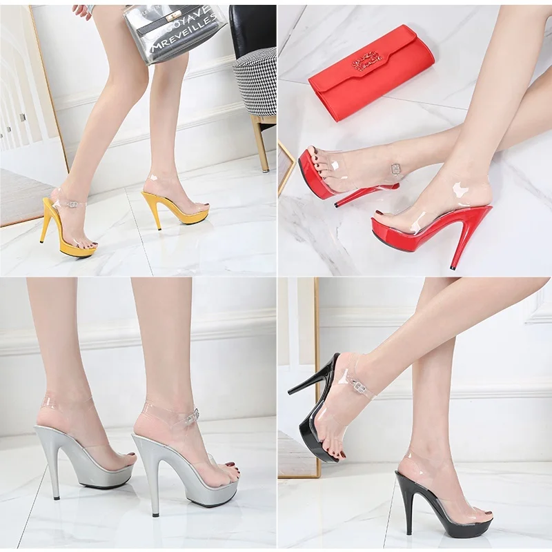 2021 latest fashion hot sale pole dance shoes in UK ladies high heel platform women sandals
