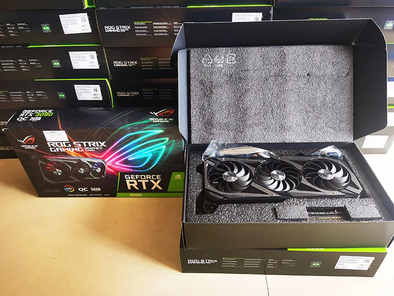 A SUS ROG STRIX GeForce RTX3090 24G GDDR6 black white RTX 3090 24gb 384bit GPU TUF OC DUAL GAMING video graphics card