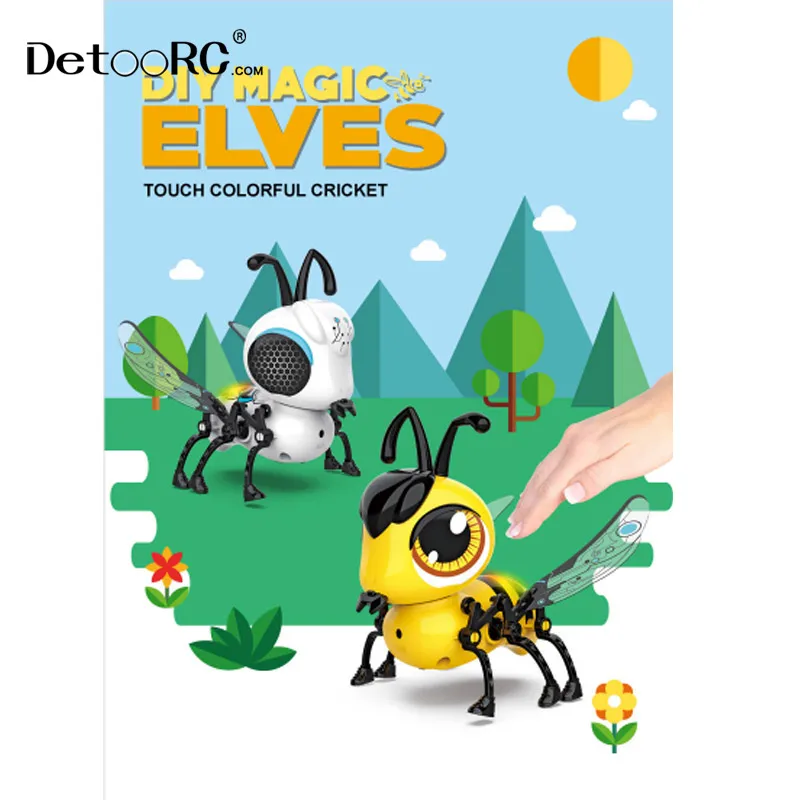 Detoo Stem Diy robot diy robot elves for kids singing dancing robot pet educational toy diy simple building blocks
