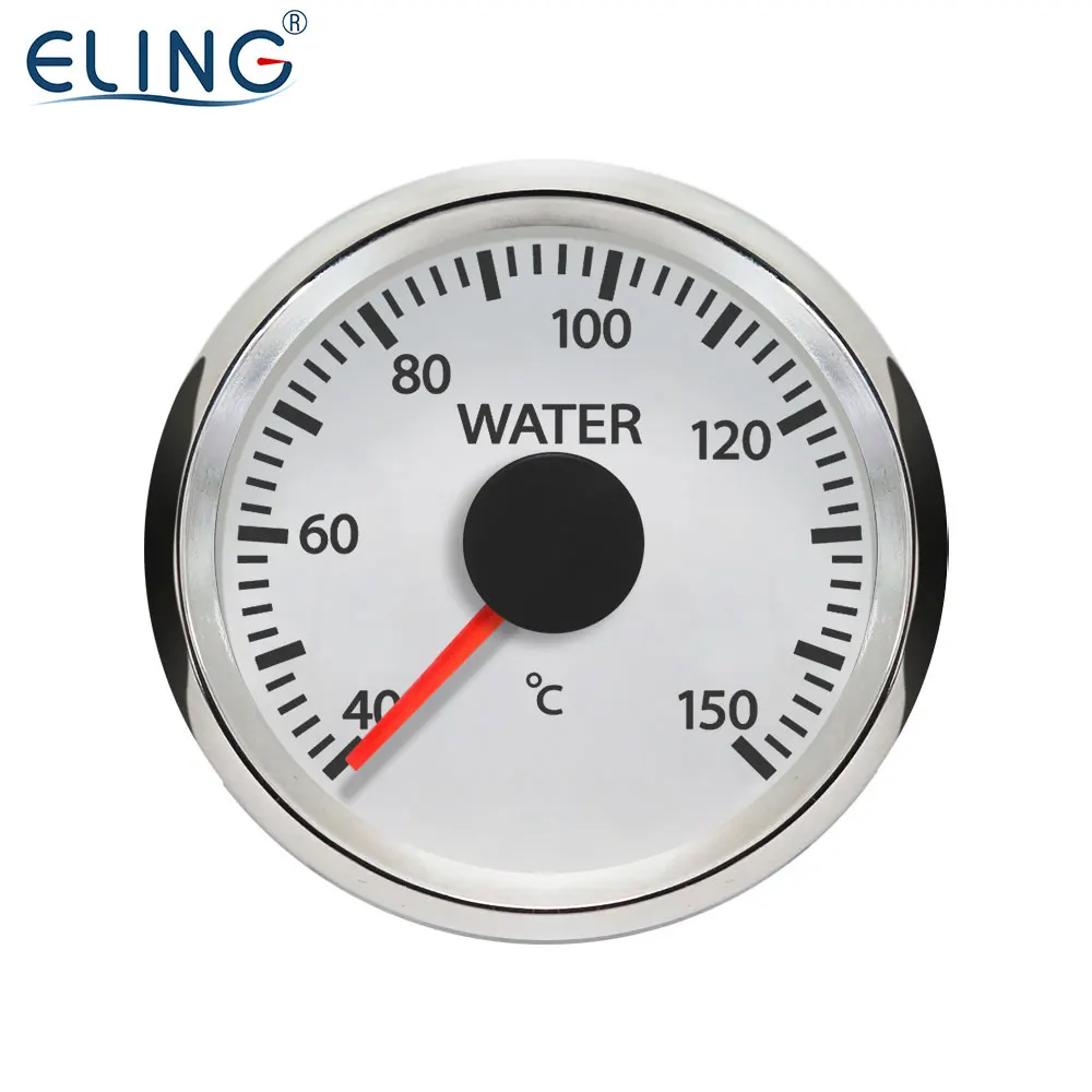 ELING 52mm WIFI Water Temperature Gauge Compatible with Customized Ohm Signal Range 12V 24V for Car Jeep Tractor ATV Vessels VAN