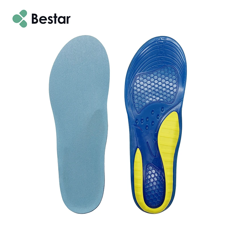 Bestar Comfortable Massaging Arch Support Silicone Gel Insoles for Shoes