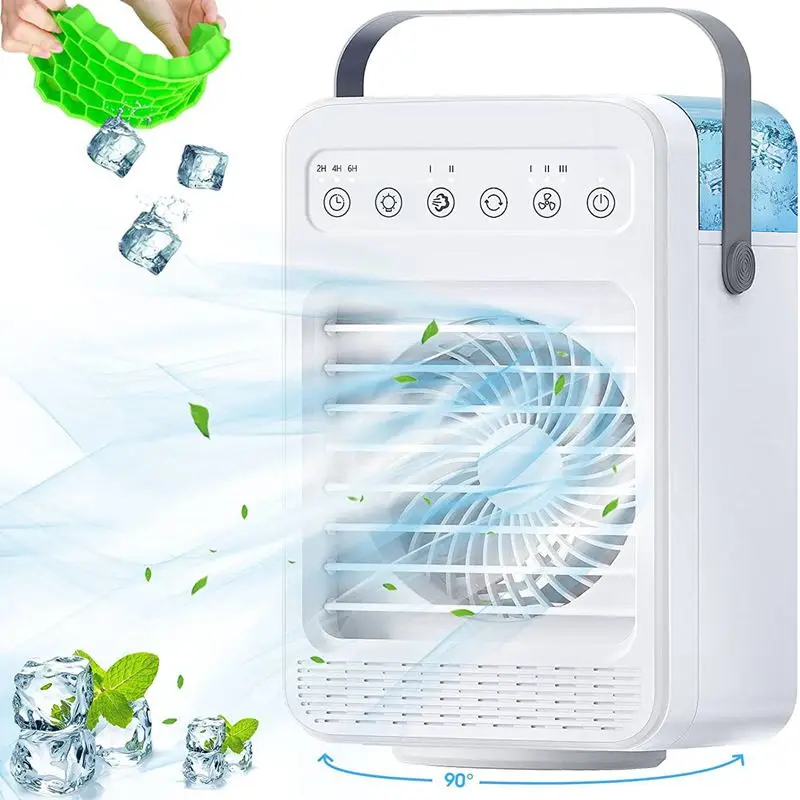 Portable Air Conditioner usb Desktop Misting Fan Air Conditioner Humidifier Cooling Fan with Night Light