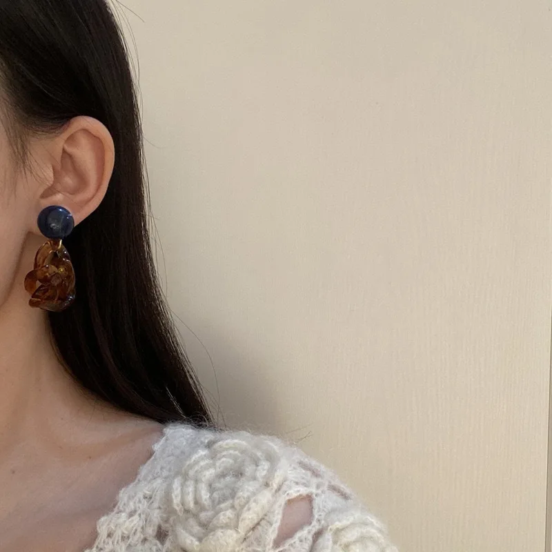  Jewelry 925 silver needle South Korea East Gate fashion new personality Chain Earrings eardrop net red temperament Design