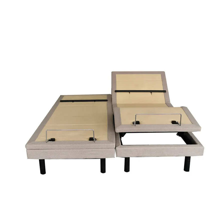 Automatic Smart Furniture Design Soft and Foldable Extendable Split Adjustable Bed with Massage Feature