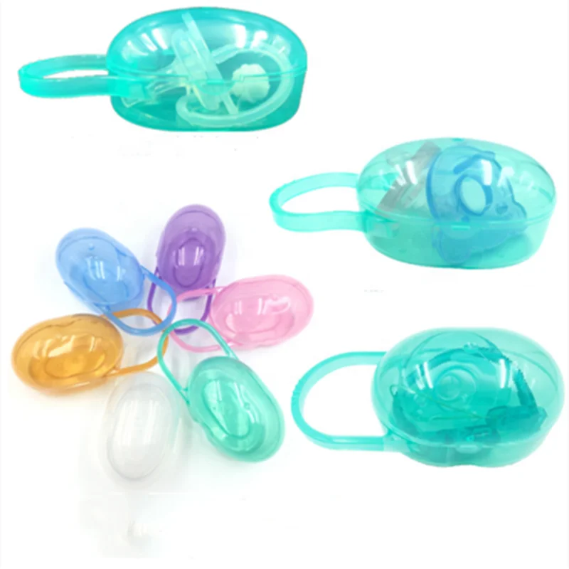 Oval PP pacifier case packaging storage box with handle baby products Feeding Supplies