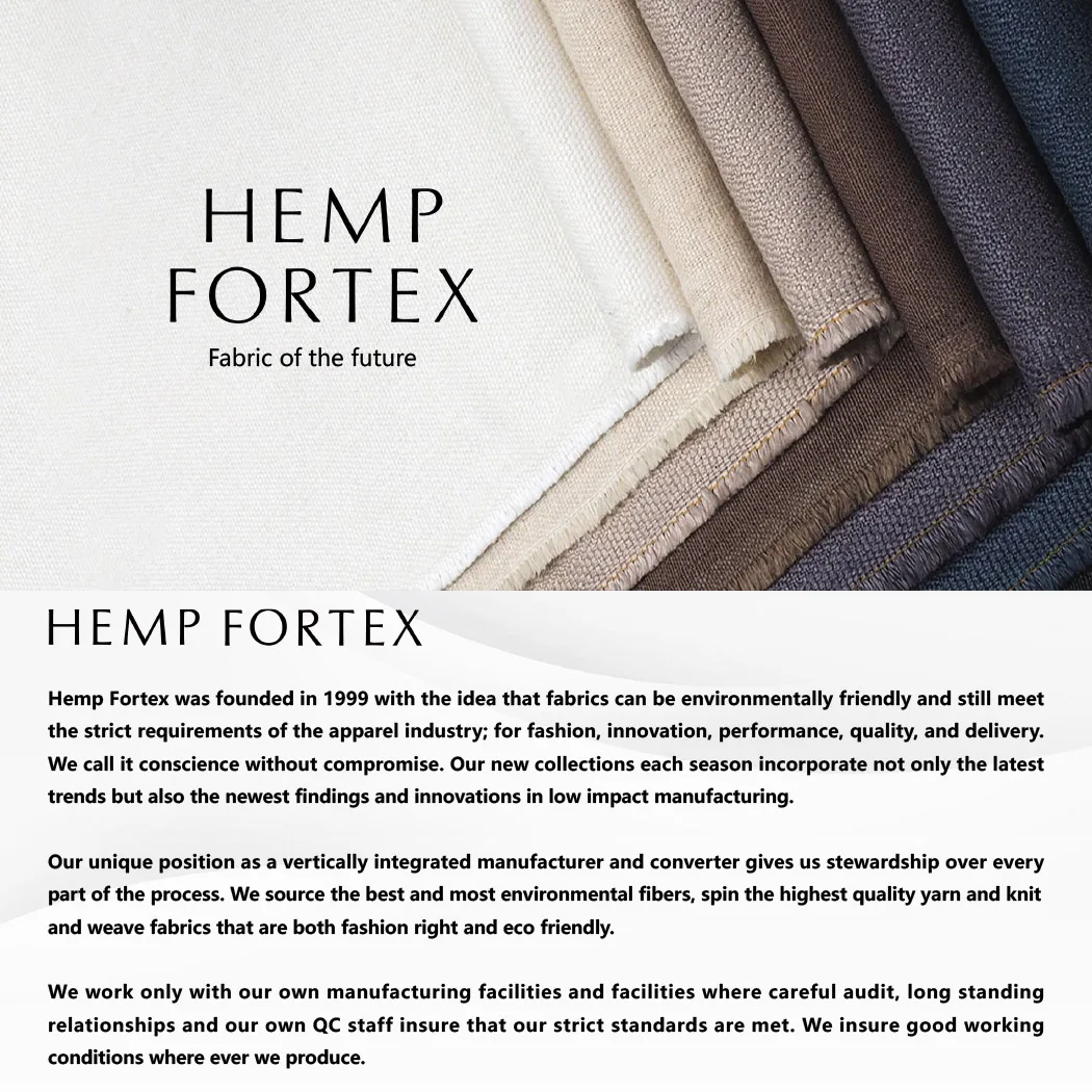 KJ2017 Sustainable Eco-friendly Knitted Hemp Organic Cotton Blended Fabric Jersey