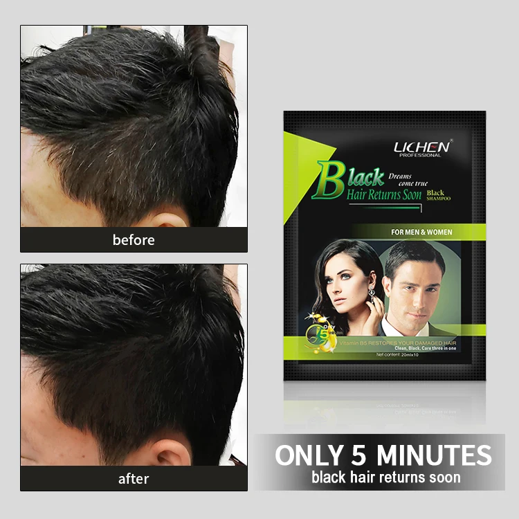 Wholesale Price Fast Black Hair Dyeing Shampoo For Gray Hair