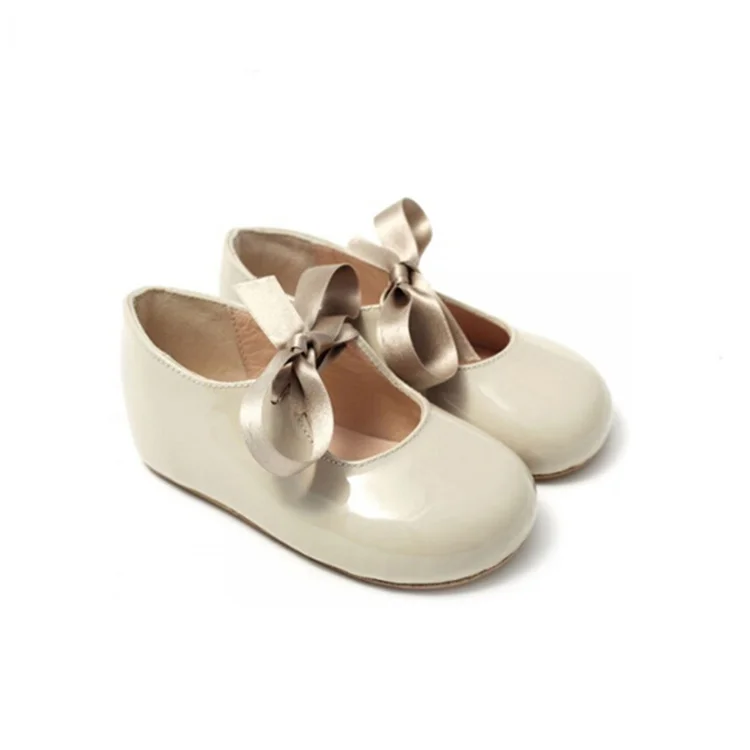 CHOOZII Wholesale Customized Breathable Leather Toddler Soft Sole Princess Baby Girl Mary Jane Shoes with Sweet Ribbon Bow