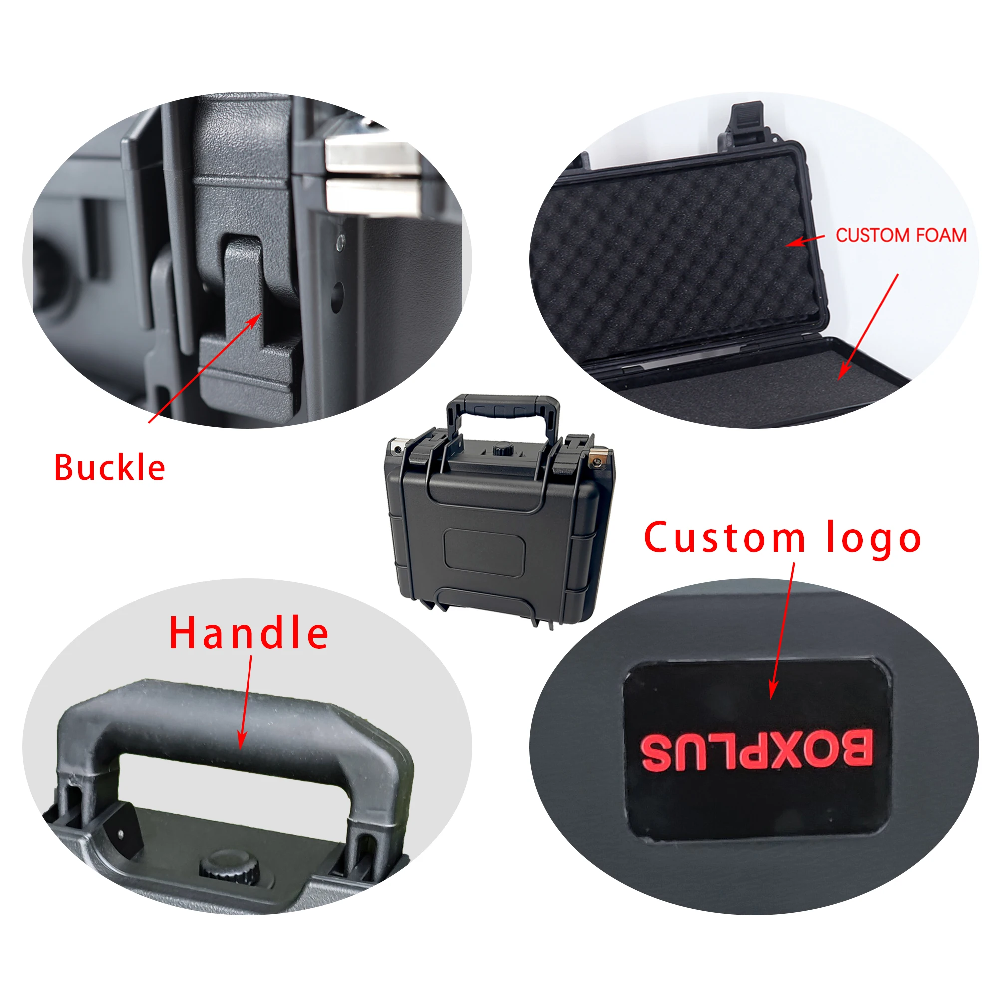 Factory price IP67 Waterproof dustproof shockproof Rugged hard plastic case waterproof with foam and handle