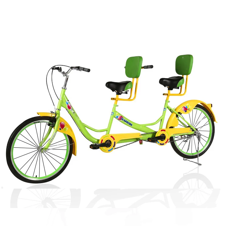 Sightseeing tourist recreational vehicles adult 3 person 24 26 inch beach cruiser tandem bike for sale