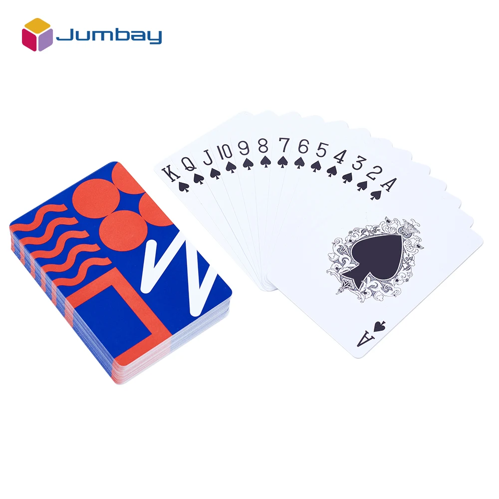 Custumised Intensity POP Art Linen Finish Mold Arabic Plastic Luxury Type Playing Cards With Our Logo On Them
