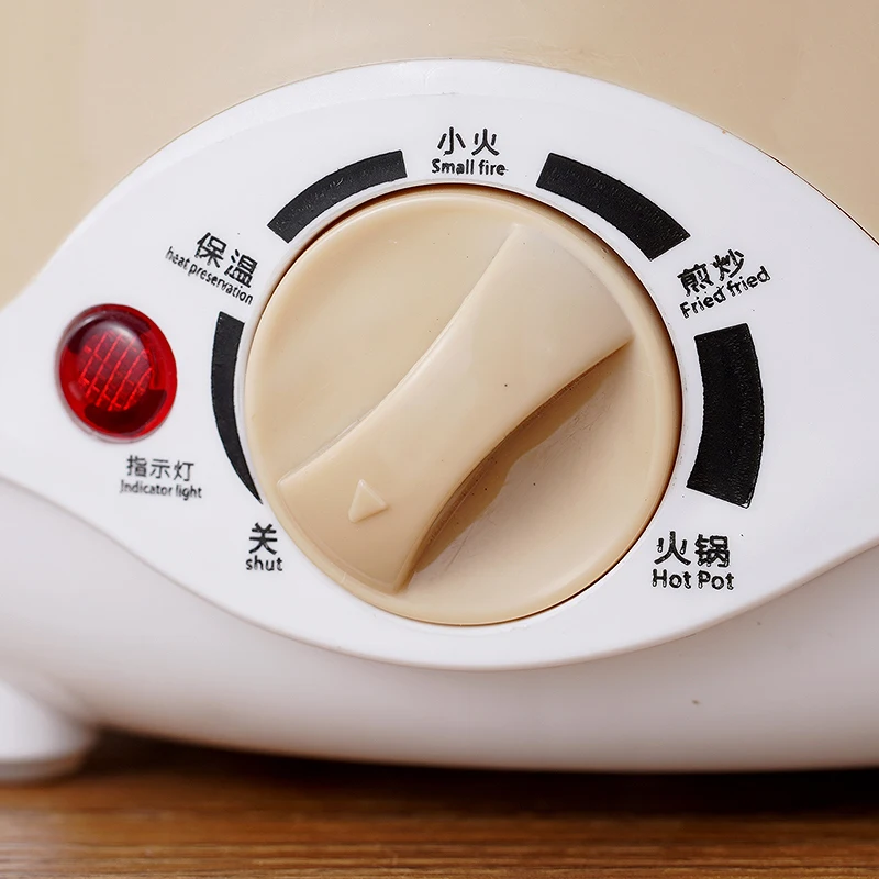 1.8L Double Layer Khaki Hot Selling Stainless Steel Noodle Pot Milk Boiler Kettle Electric Skillets Hot Pot