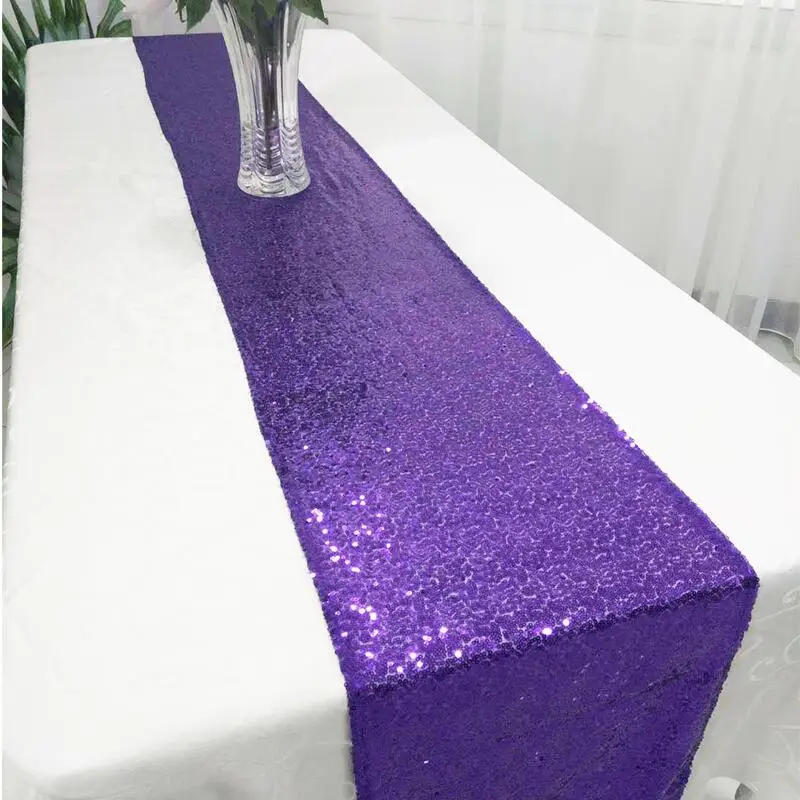 Hot Sale Good Quality Gold Sequin Table Runner For Wedding