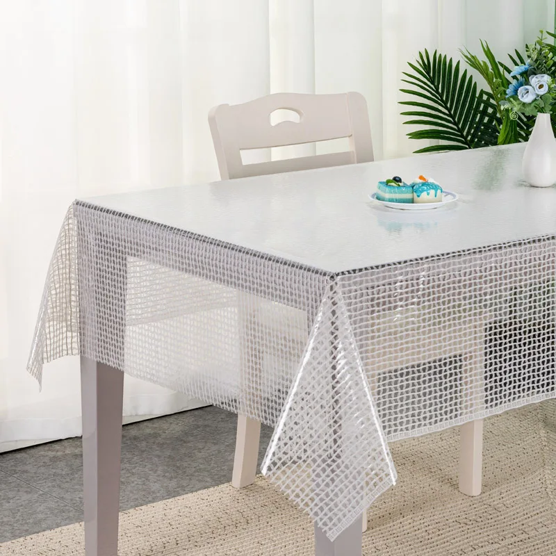 IUIU Elegant Foux Weaved White Lace Tablecloths