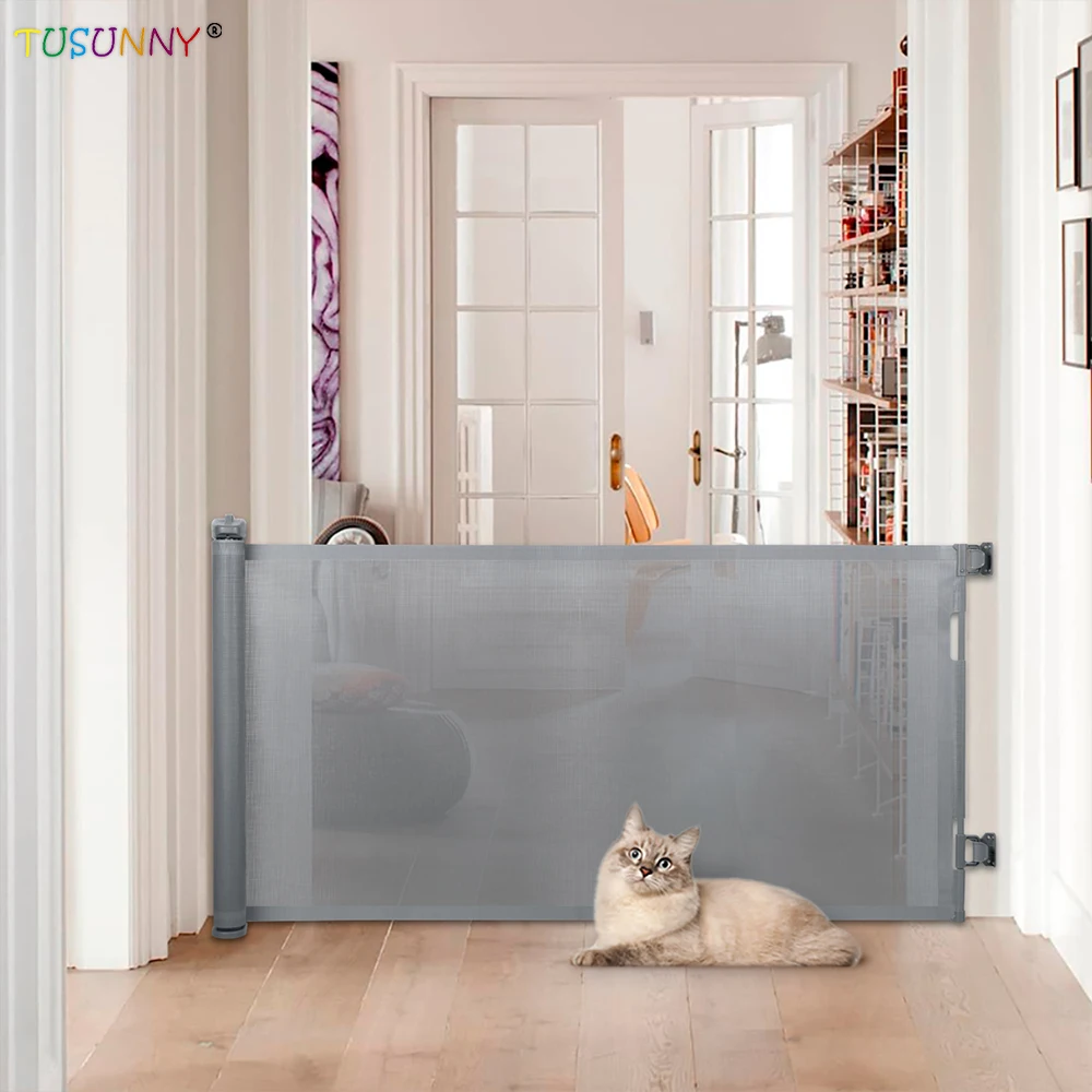 Extendable child safety fence Aluminium baby safety gate for stairs