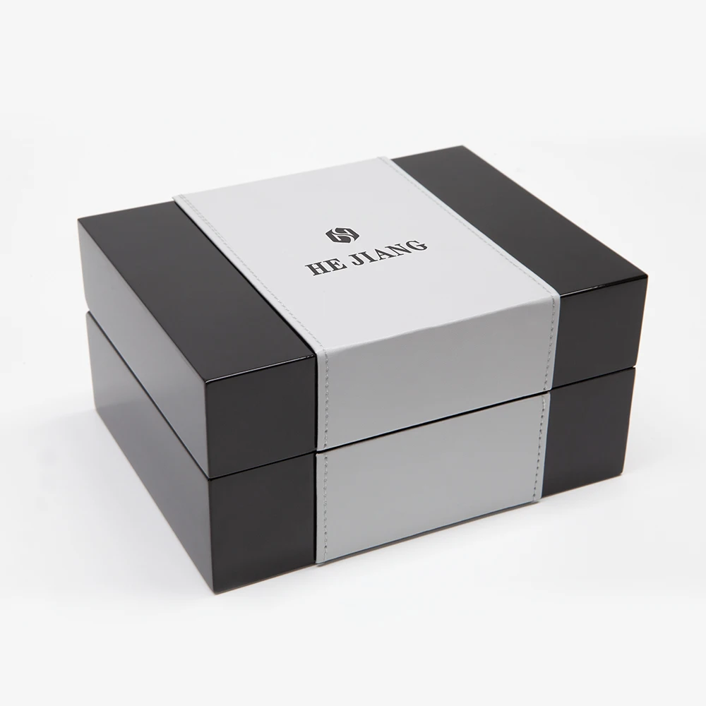 Customized LOGO PU Leather Watch Box Sale Luxury Single Leather Wooden Watch Box For Wholesale