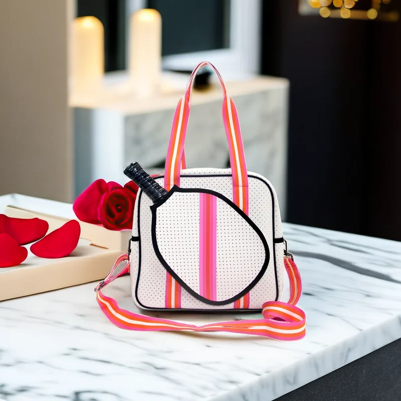 Custom Portable Waterproof Sport Paddle Tennis Racket Sling  Pickleball Bag Neoprene  for Men Women