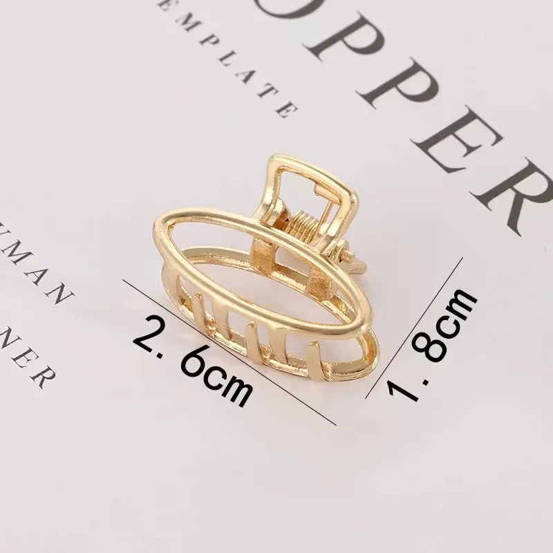 Luma Luxury Trendy Mini Alloy Hair Claw Clip Gold Metal Small Grab Clip Hair Accessories for Kids Girls Ladies
