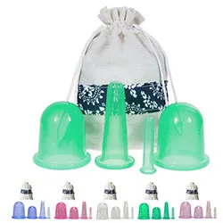 Direct Factory Customized Logo cupping cup kit vacuum massage silicone cups