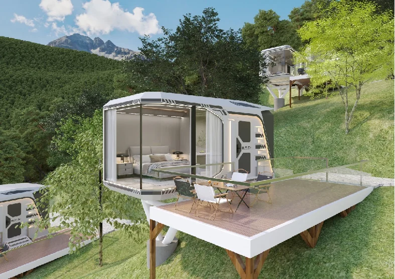 Prefabricated House Tiny Home Capsule House Capsule Hotel Furniture Portable Luxury Space Easy Build Other Prefab House