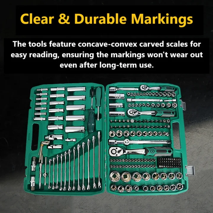 Reliable Versatile Universal 216 Pcs Tool Kit Home Renovation Projects Other Tools DIY Mechanic