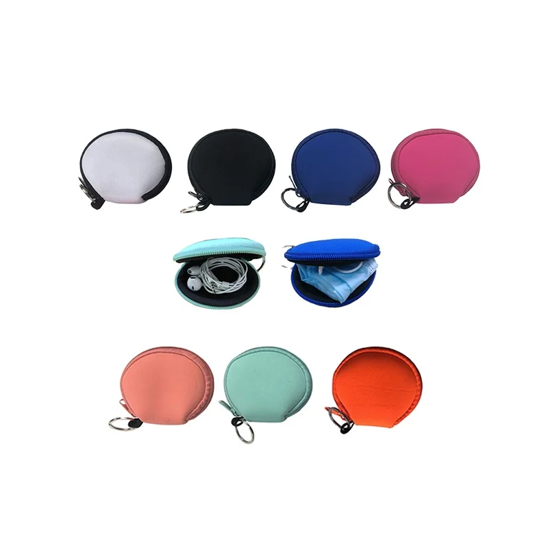 Однотонный неопреновый кошелек RTS брелок с кольцом