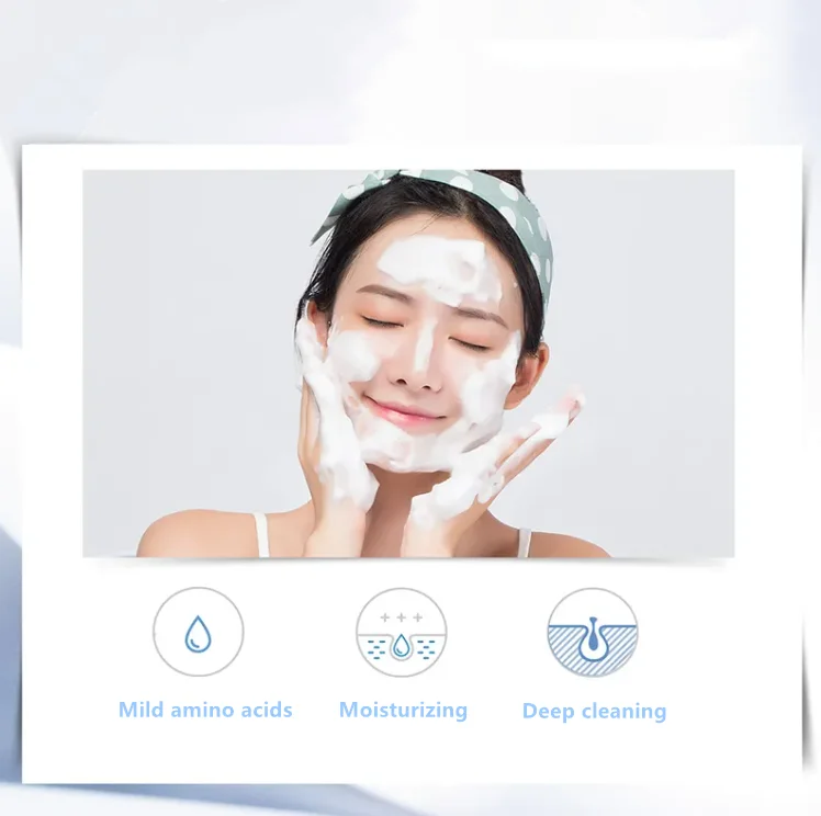 K Gentle Low PH Bubble Cleanser for Comedonal Acne Soft Bubble Moisturizing Facial Cleanser Amino Acid Face Wash Makeup Remover