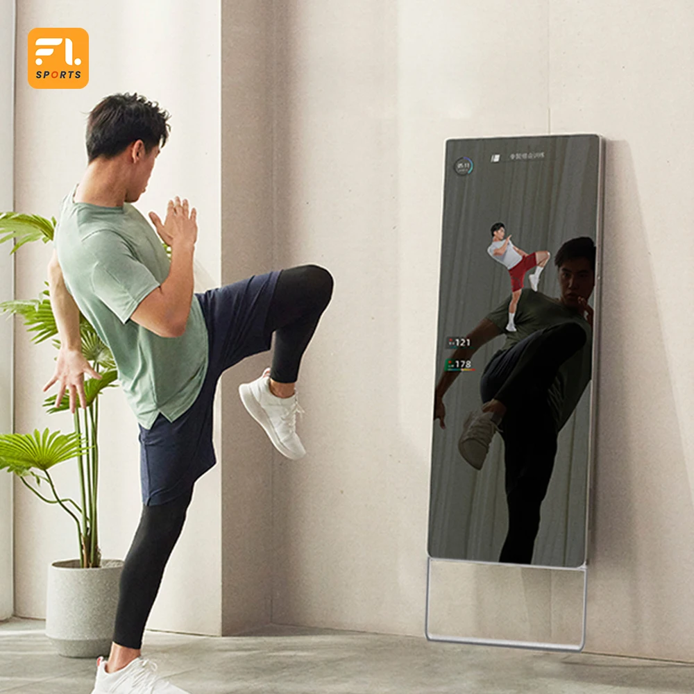 Fitness Mirrors Training Exercise Smart Magic LCD Display Home Office GYM Touch Screen Interactive Workout Mirror for Boxing